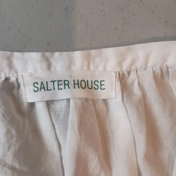 Salter House Embroidered Organic Cotton Nightgown One Size White Lamb Nightdress - Picture 4 of 10